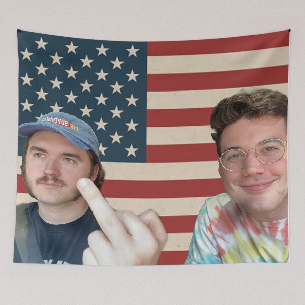 Item preview, Ted Nivison and Jschlatt American Flag designed and sold by telematicx.