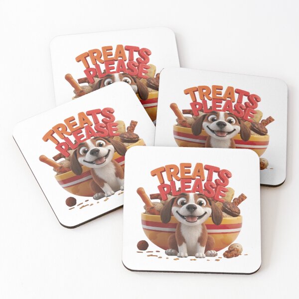 Item preview, Treats Please Playful Dog with Bowl of Treats designed and sold by deluxedigital1.