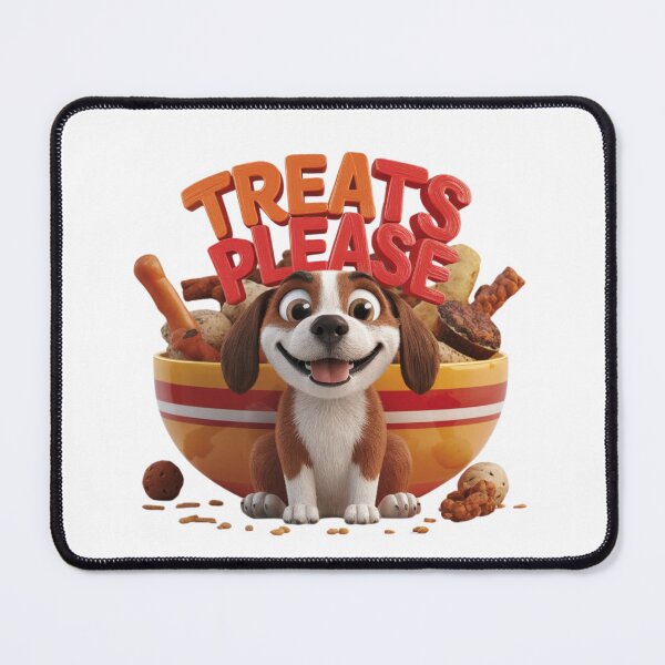 Item preview, Treats Please Playful Dog with Bowl of Treats designed and sold by deluxedigital1.