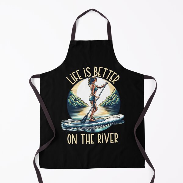 Item preview, Life is better on the river - stand up paddleboarding designed and sold by EvergreenWhimsy.