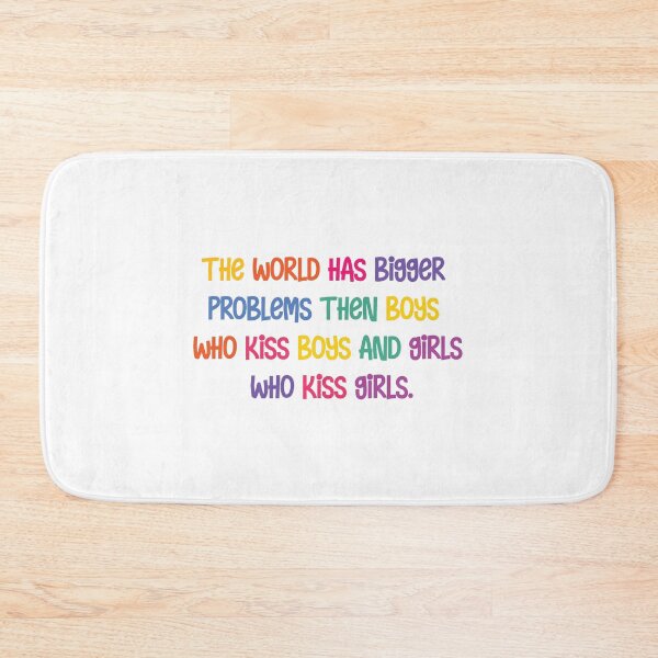 Item preview, The world has bigger problems then boys who kiss boys and girls who kiss girls tshirt tee equality g designed and sold by ValenciaElla.