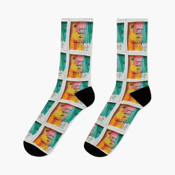Item preview, You are so beautiful, positive message, colorful graphics designed and sold by silent-violin.