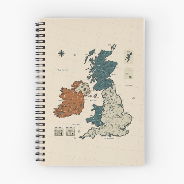 Item preview, UK and Ireland Vintage Map - without border designed and sold by Dan Jones Illustration.