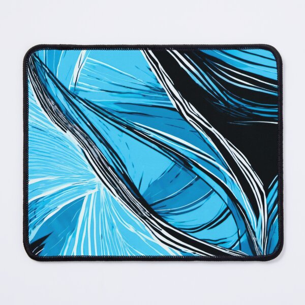 Item preview, blue fabric oblique striped black white designed and sold by janjacbu.