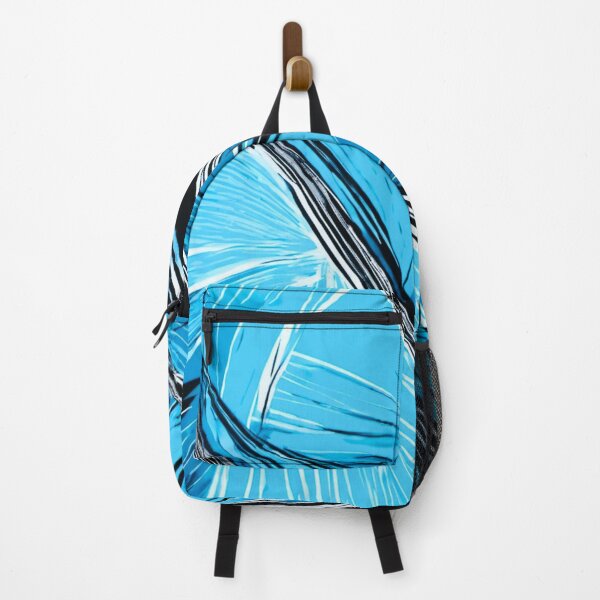 Item preview, blue fabric oblique striped black white designed and sold by janjacbu.