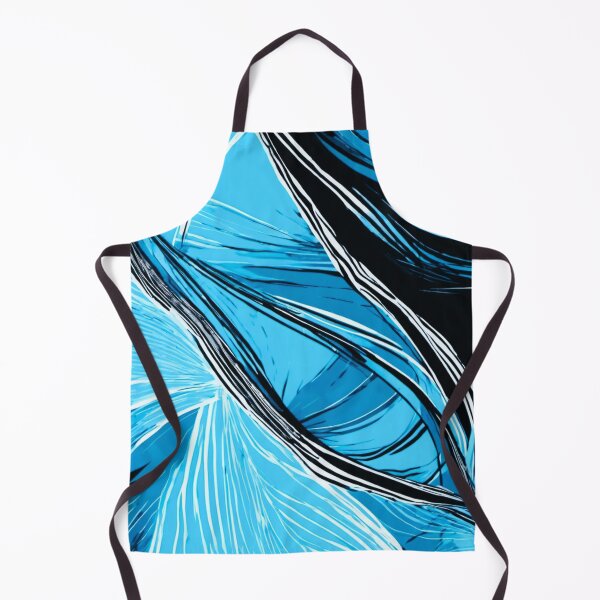 Item preview, blue fabric oblique striped black white designed and sold by janjacbu.