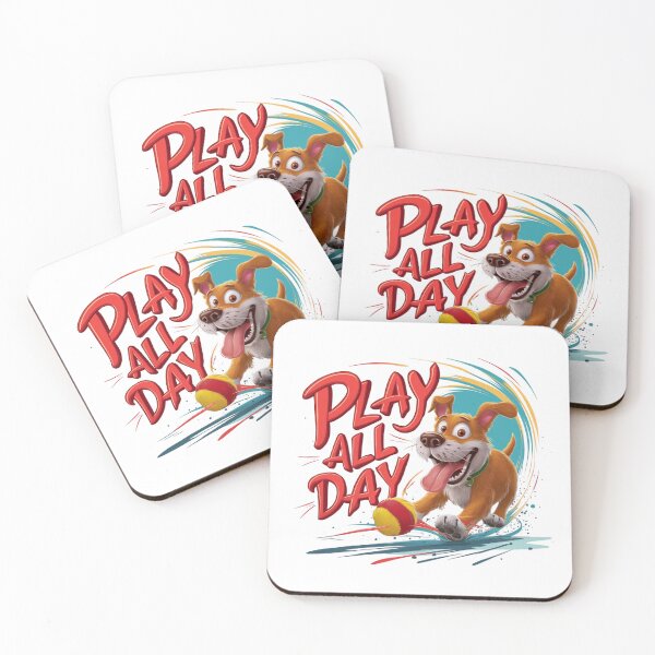 Item preview, Play All Day Energetic Dog Playtime designed and sold by deluxedigital1.