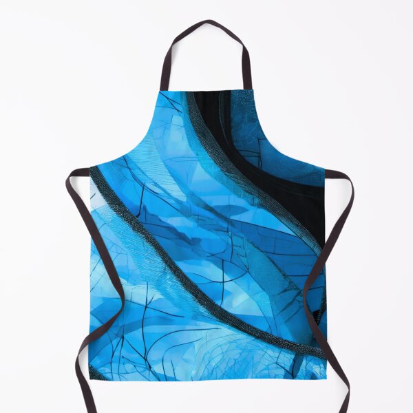 Item preview, blue fabric with black stripes and black veins designed and sold by janjacbu.