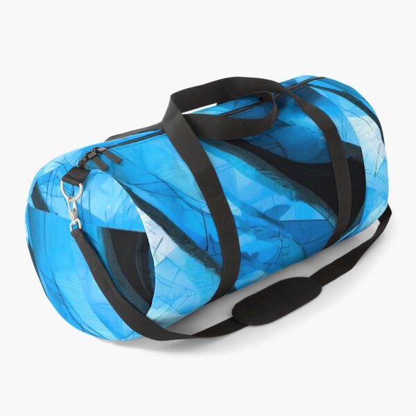 Item preview, blue fabric with black stripes and black veins designed and sold by janjacbu.