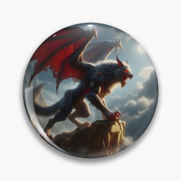 Item preview, Werewolf With Dragon Wings designed and sold by GalleryBrisArt.