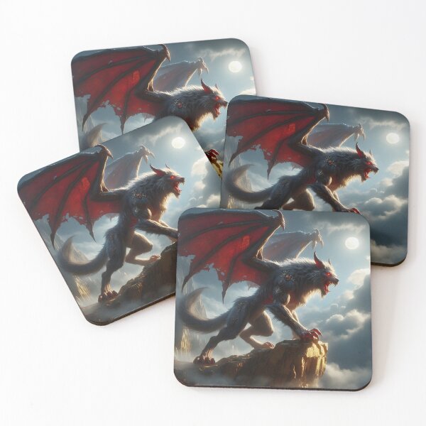 Item preview, Werewolf With Dragon Wings designed and sold by GalleryBrisArt.