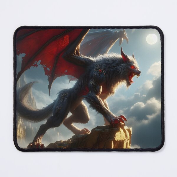 Item preview, Werewolf With Dragon Wings designed and sold by GalleryBrisArt.