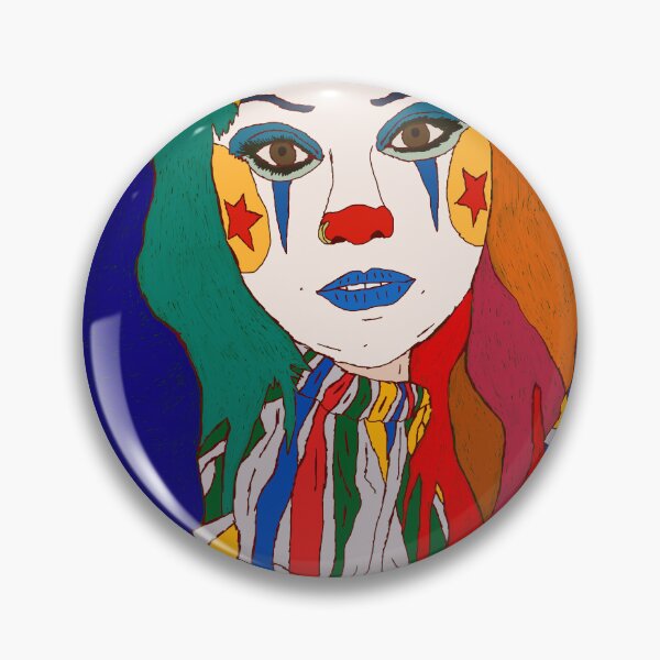 Item preview, clown girl portrait designed and sold by elkingtit.