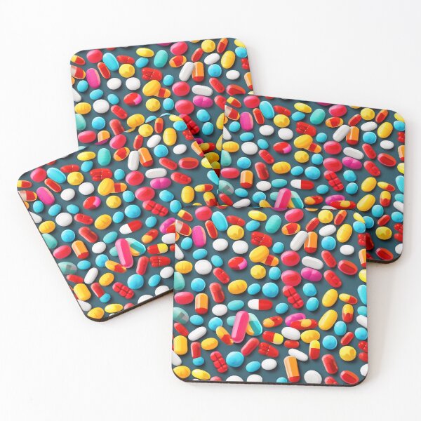 Item preview, Colorful Tablets Prescription Drugs Allover Pattern  designed and sold by DreamCraze.