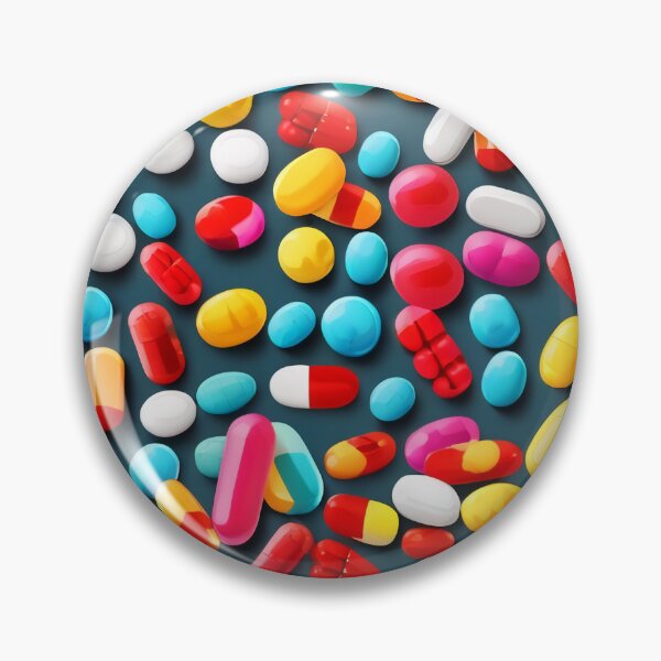 Artikelvorschau, Bunte Tabletten verschreibungspflichtige Medikamente Allover-Muster entworfen und verkauft von DreamCraze.