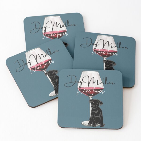 Item preview, Dog Mom Wine Lover designed and sold by ArtElleDesigns.