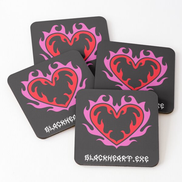 Item preview, Black Heart EXE Fire Heart Design designed and sold by WitcherDarkArts.