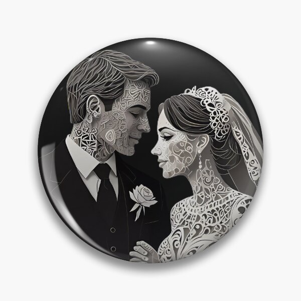 Item preview, Bride & Groom delicate classic design you can personalise with all your important Wedding Day - Party Details designed and sold by FocusedArt.