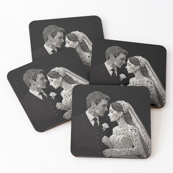 Item preview, Bride & Groom delicate classic design you can personalise with all your important Wedding Day - Party Details designed and sold by FocusedArt.