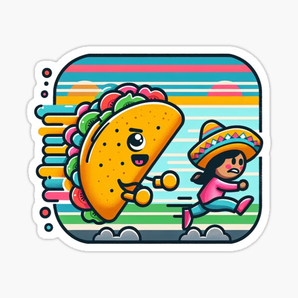 Item preview, Running Taco Girl designed and sold by Kobeko.