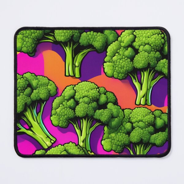 Item preview, Colorful 70s Broccoli Healthy Vegetable Allover Pattern designed and sold by DreamCraze.