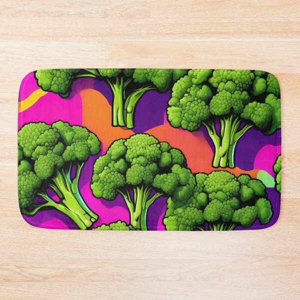 Item preview, Colorful 70s Broccoli Healthy Vegetable Allover Pattern designed and sold by DreamCraze.