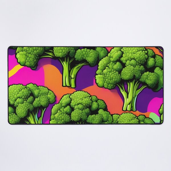Item preview, Colorful 70s Broccoli Healthy Vegetable Allover Pattern designed and sold by DreamCraze.