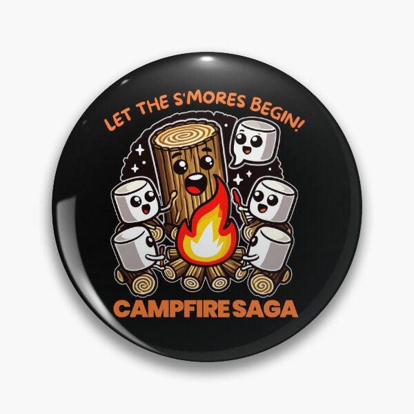 Item preview, Campfire Saga Marshmallow Hiking Campfire and Nature Lovers designed and sold by Zynfy Designs.