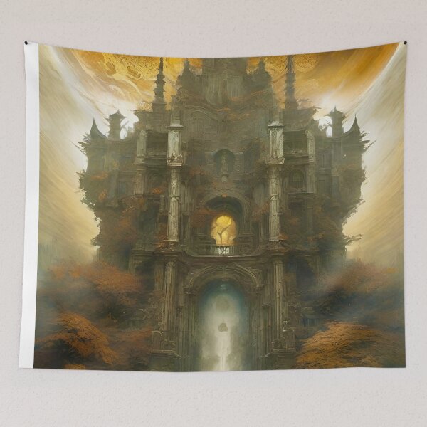 Item preview, The Flooded Keep - Fantasy Art concept designed and sold by Delerat7.