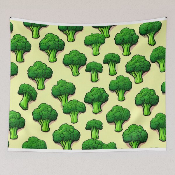 Item preview, Fresh Broccoli Healthy Food Allover Pattern designed and sold by DreamCraze.