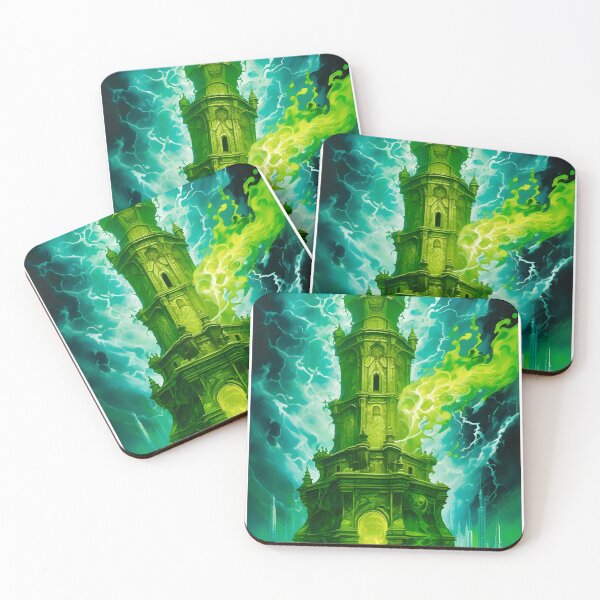 Item preview, The Green Wizards Tower - Fantasy Art concept designed and sold by Delerat7.