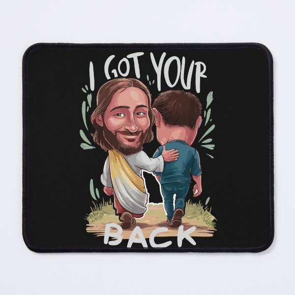 Item preview, Inspirational Jesus "I Got Your Back" Cartoon Design | Light-Hearted Christian Art for All Products | HahaHandlesHub designed and sold by HahaHandlesHub.
