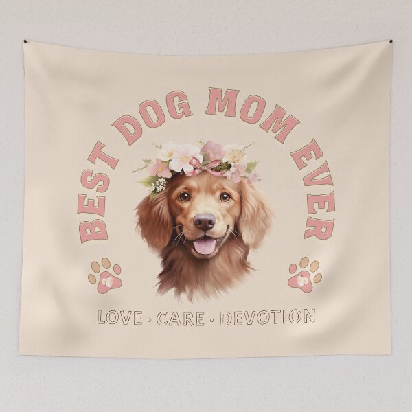 Item preview, Best Dog Mom Ever Coquette Aesthetic  designed and sold by CozyLightsStore.