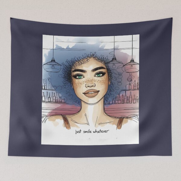 Item preview, Woman Afro hair Just smile whatever designed and sold by Nanthanon.