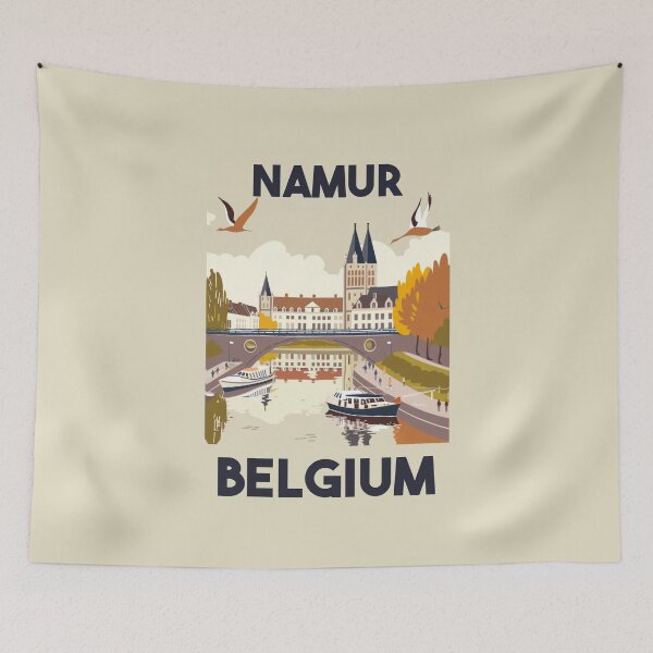 Item preview, A Vintage Travel Illustration of Namur - Belgium  designed and sold by GoodOldVintage.