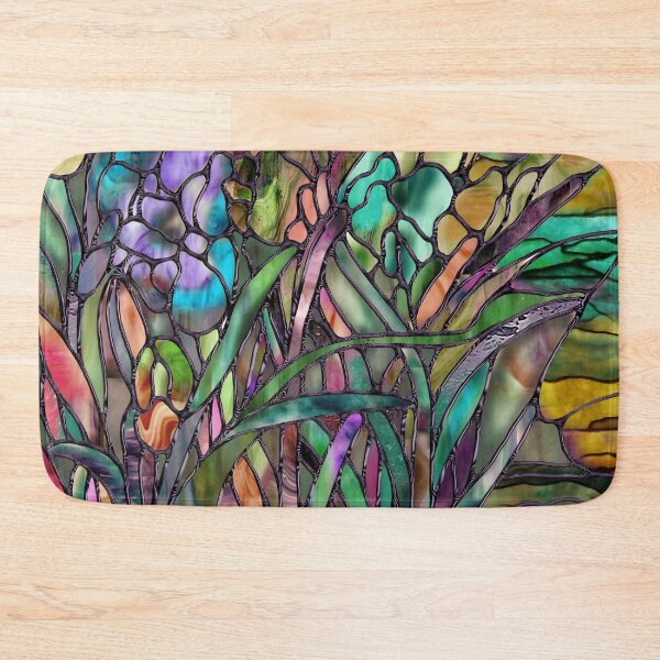 Item preview, Stained Glass Candy Coated Irises designed and sold by Sasha Art Gallery.
