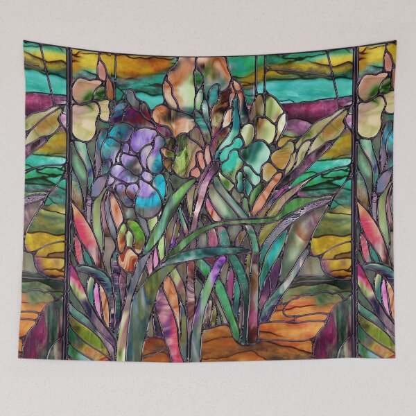 Item preview, Stained Glass Candy Coated Irises designed and sold by Sasha Art Gallery.