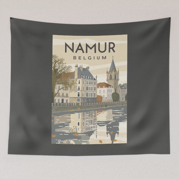 Item preview, A Vintage Travel Illustration of Namur - Belgium  designed and sold by GoodOldVintage.