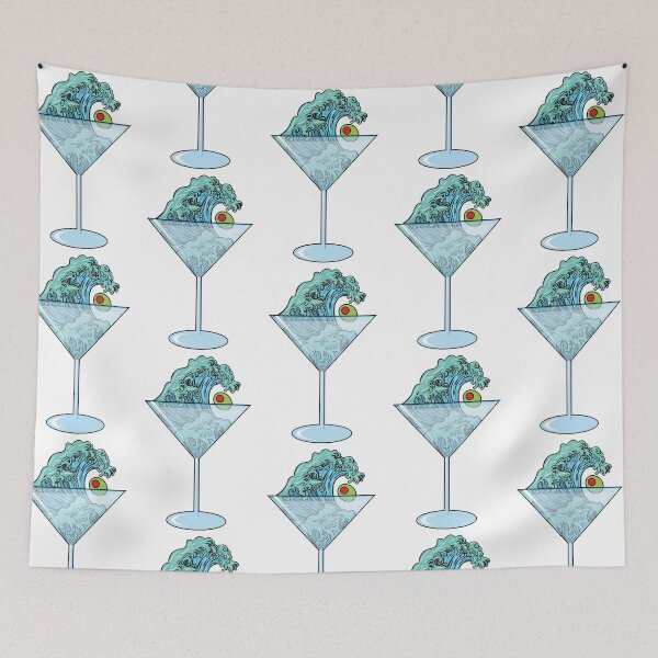 Item preview, The Great Wave Saketini with Olive designed and sold by Hugh Whyte.