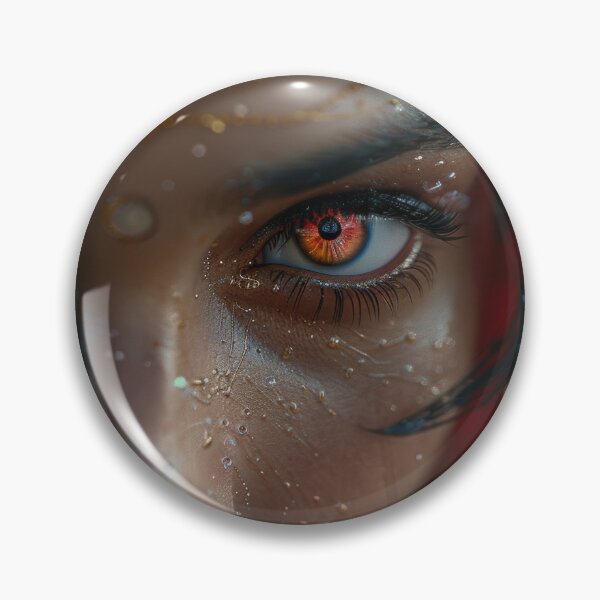 Item preview, Woman with Fiery Eyes and Gold Headdress designed and sold by Twisted Kids.