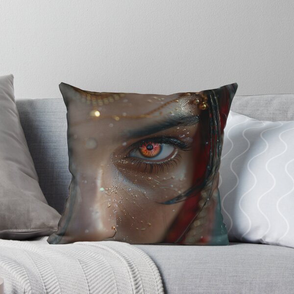 Item preview, Woman with Fiery Eyes and Gold Headdress designed and sold by Twisted Kids.