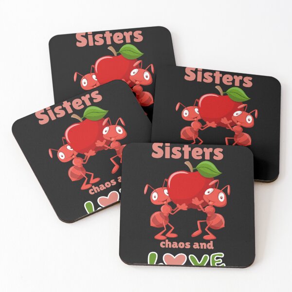 Item preview, "Sisters: Chaos and Love" Kids, Women, Girls, Sisters Day T-Shirt designed and sold by AI-volution.