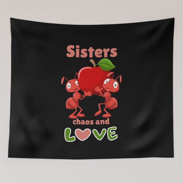 Item preview, "Sisters: Chaos and Love" Kids, Women, Girls, Sisters Day T-Shirt designed and sold by AI-volution.