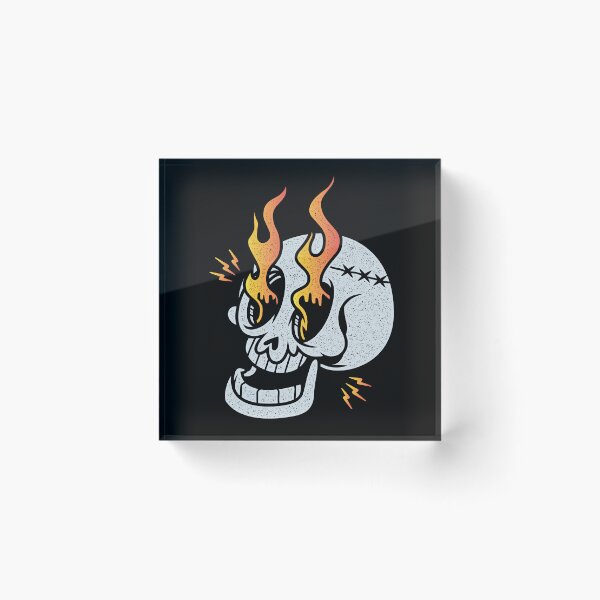 Item preview, Flaming Skull Distressed  designed and sold by MizMartini.