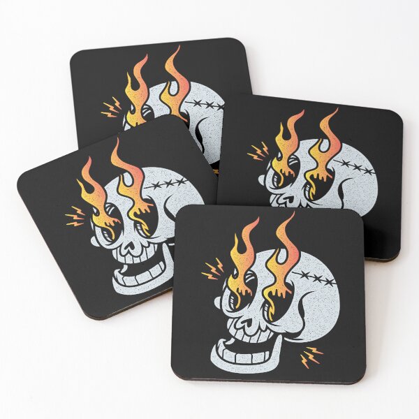 Item preview, Flaming Skull Distressed  designed and sold by MizMartini.