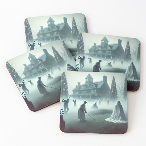 Item preview, Golfer Gift Ghostly Golfers Playing Golf On An Eerie Fog Country Club Golf Course designed and sold by twigandmeadow.