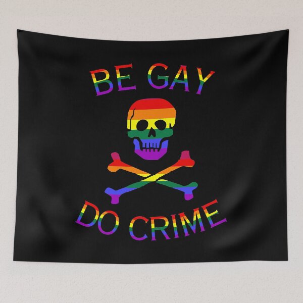 Item preview, Be Gay Do Crime Pride Flag Pirate designed and sold by auDHDesigns.