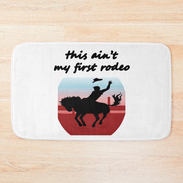 Item preview, This Ain't My First Rodeo  -  fun cowboy riding a horse shadow design designed and sold by Goldmedaldesign.
