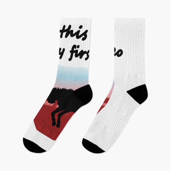 Item preview, This Ain't My First Rodeo  -  fun cowboy riding a horse shadow design designed and sold by Goldmedaldesign.