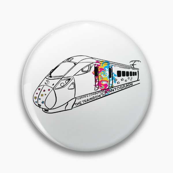 Item preview, The Trainbow's Pantograph (Pan Pride flag) designed and sold by YsbrydLuna.